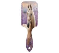 Brosse à cheveux violette pour cheval lavande champ, brosse démêlante, peigne pour cheveux sains, brosse à cheveux de voyage