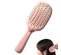 Brosse À Cheveux Volume - Brosse De Massage Pliable De 7,17 Pouces | Coiffante Autonettoyante - Caoutchouc Souple ABS Avec Coussin D'air Amovible Et Conception À Double Arche Pour Les Soins Cap