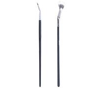 Brosse à cils en forme d'éventail, coudée à 120 degrés, en forme d'éventail, pinceau à mascara avec embout angulaire pour eye-liner pour le maquillage