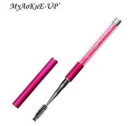 Brosse À Cils En Strass,Brosses À Cils Réutilisables,Applicateur De Baguette De Mascara,Outil De Maquillage Pour Extension De Cils.Rose Red.