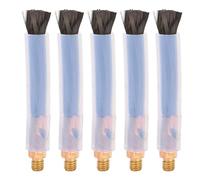 Brosse à cordon de soudure 5 pièces brosse en fibre de laiton pour processeur de joint de soudure nettoyeur de joints M8 haute température jusqu'à 300 ℃ avec manchons en silicone (M8)