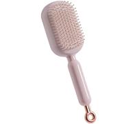 Brosse à coussin d'air rétractable, massage du cuir chevelu, brosse anti-statique pour démêlage lisse et volume naturel, brosse à cheveux rose portable, poignée ergonomique, 25 x 7,4 x 4 cm