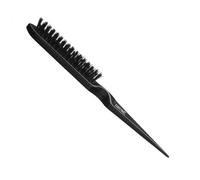 Brosse à créper - EUROSTIL - 3 rangs - Poils sanglier - Couleur noir - Pour tous types de cheveux