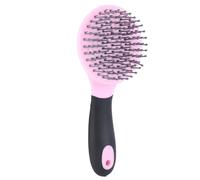 Brosse à crinière en véritable crin de cheval - Peigne de massage flexible pour chevaux et chiens - Poignée ergonomique - Brosse de soin douce pour crinière et queue - Soin professionnel des chevaux