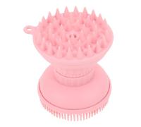 Brosse à Cuir Chevelu en Silicone Rose, Massage Tête et Nettoyage | Double Face, Petit Trou, Design Monobloc, Usage et Visage, Soin Doux pour Racines et Circulation