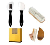Brosse à Daim pour Chaussures, 2 Brosses à Chaussures 4-Faces, 1 Brosse à Daim et 1 Gomme, Kit de Nettoyage pour Daim et Nubuck pour Décontamination Propre