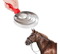 Brosse à Démangeaisons pour Chevaux, Peigne Curry Cheval avec Poignée Grattoir de Chevaux en Acier Inoxydable Enlever Boue et les Poils Double Face Lame pour Bétail Moutons Vaches Toilettage Animal