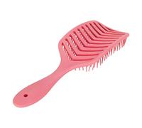Brosse à Démêlage à la Brosse, à Cheveux Creux avec des Dents Flexibles Absurd pour les Femmes et les Hommes Coiffure et Peigne à Barbe (Rose rouge)