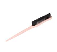 Brosse à démêler, Brosse en nylon à 3 rangs de poils Brosse à queue arrondie pour rats Peigne à tailler Ajouter du volume aux cheveux Poignée ergonomique Peigne à cheveux (Rose)