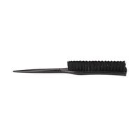 Brosse à démêler, Brosse en nylon à 3 rangs de poils Brosse à queue arrondie pour rats Peigne à tailler Ajouter du volume aux cheveux Poignée ergonomique Peigne à cheveux (BLACK)