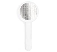Brosse à démêler pour animaux de compagnie avec poils métalliques et manche ergonomique, idéale pour enlever les poils lâches et démêler.