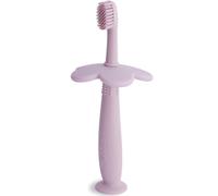 Mushie Brosse à Dents d'Apprentissage en Forme de Fleur pour Enfant | Accessoires pour Bébé, Jeunes Enfants Garçons et Filles | Matériel Durable & de Haute Qualité | Soft Lilac