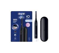 Oral-B iO 2 Brosse A Dents Electrique Noire Pour Adultes, 3 Modes De Nettoyage, Doux Pour Les Gencives, Brossage Souple, Accessoires, Brossette Oral B De Rechange, Chargeur, Etui De Voyage