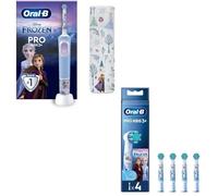 Brosse à dent Vitality Pro Kids Frozen avec étui de voyage + ORAL-B Brossettes Frozen x4 GT