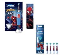 Oral-B Vitality Pro Kids Spiderman Enfant Brosse à dents rotative oscillante Bleu, Rouge