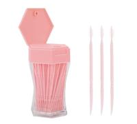 Brosse À Dents 200pcs, Cure - Dents En Plastique Double Tête Dentition Cleaner Dental Wire Bar Oral Care Avec Distributeur De Cure - Dents Pour Hôtel Restaurant Home (Rose)