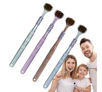 Brosse à dents à 3 côtés, brosse à dents à trois voies, moderne et | Brosse à dents manuelle à poils doux, nettoyage doux pour enfants et adultes, taille M