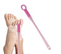 Brosse à dents à long manche pour pieds sous la douche, brosse à poils en silicone confortable, nettoyage entre les orteils, brosse de nettoyage des orteils, brosse à pieds pour la douche, poils en