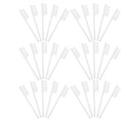 Brosse à Dents à Manche Court Compacte de Sécurité 100 Pièces | Brosse à Dents Miniature pour Adultes, Poils Souples à Trois Rangées, Plastique Blanc, Voyage Nuit et Usage Hospitalier