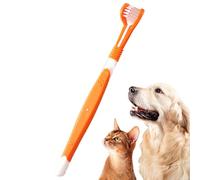Brosse à dents à poils doux, brosse à chat-3 têtes de retrait de souffle halitose pour la brosse de culte de chiot à poils doux pour enlever la mauvaise pour u