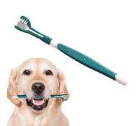 Brosse à dents à poils doux, brosse à chat-3 têtes de retrait de souffle halitose pour la brosse de culte de chiot à poils doux pour enlever la mauvaise pour u