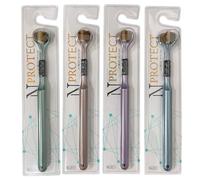 Brosse à dents à poils souples à 360 degrés à trois côtés, tête de brosse enveloppée qui nettoie sans morts, livrée avec une poignée légère plaquée or, brosses à dents à poils doux pour adultes