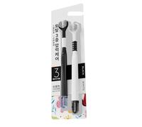 Brosse à dents à poils souples - Trois côtés - Brosse à dents pour adultes - Brosse à dents domestique trois visages pour un nettoyage en profondeur - Côtés anti-stress - Brosse à dents souple avec