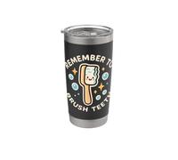 Brosse à dents amusante « Remember to Brush Teeth » Gobelet isotherme en acier inoxydable double paroi