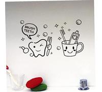 Brosse À Dents Autocollants Dents De Dents Murales Autocollants Dentaire En Vinyle Autocollants Auto-adhésifs Dents Mignonnes De Dents Décalsicoles Pour Décoration Des Toilettes De Salle De Bain