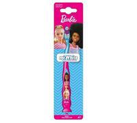 Brosse à dents Barbie avec capuchon de protection, ventouse, poignée confortable et poils souples pour enfants