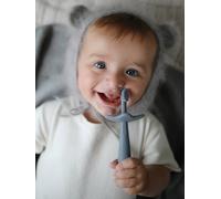 Brosse à dents d'apprentissage en silicone gris TU