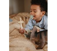 Brosse à dents d'apprentissage en silicone rose blush TU