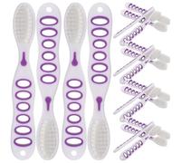 Brosse à Dents de Sécurité sans Tige, Poils Ultra Souples | Silicone Pourpre, Usage en Établissements Correctionnels, Prise Antidérapante, Usage D’une Main, Nettoyage Doux