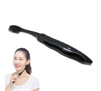 Brosse à dents de voyage pliable - Outil de soins bucco-dentaires portable à poils souples | Brosse de nettoyage infusée au charbon de bois pour les voyages en camping, kit d'hygiène, design compact e
