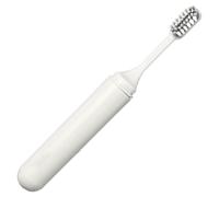 Brosse à dents de voyage, pliable, portable, 18 x 2 x 2 cm, poils doux, outil de nettoyage de tête amovible pour randonnée, camping, travail, blanc, rose, gris