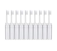 Brosse à dents de voyage pliable portable avec couvercles intégrés, kits de brosses à dents pliables pour randonnée, camping, voyage