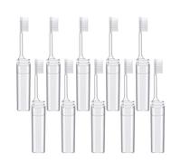 Brosse à dents de voyage pliable portable avec couvercles intégrés, kits de brosses à dents pliables pour randonnée, camping, voyage