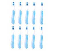 Brosse à dents de voyage pliable, portable et à poils souples, idéale pour les voyages, les déplacements professionnels et l'école. Compacte, elle est livrée avec un étui de protection.