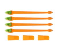 Brosse à Dents Double Embout pour Chien, Nettoyage Oral, Pp Orange | Double Tête, Dureté Modérée et Facile à Utiliser, Convient aux Dents et Formes de Bouche des Animaux