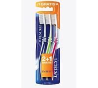 Brosse à dents Dr. Best Classic Haut Bas Épaisseur moyenne 3 pièces