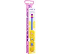 Brosse à dents écologique pour bébé de 0 à 2 ans - Avec 4 080 poils - Nordics - Jaune/violet - 1 pièce