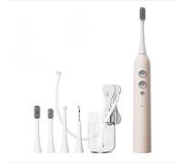 Brosse à dents électrique 3 en 1 avec fil dentaire, nettoyeur de rinçage magnétique Sonic rechargeable, voyage sans fil, rinçage buccal portable IPX7, étanche, élimine la plaque, blanchit les dents