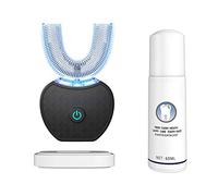 Brosse à Dents Électrique à Ultrasons, Brosse à Dents Ultrasonique, Brosse à Dents Automatique 360° pour Adulte, Brosse à Dents Électrique Automatique avec Minuterie et Chargement Sans Fil (Black)