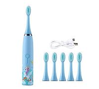 Brosse à dents électrique automatique à ultrasons pour enfants garçons et filles IPX6 Grade étanche à l'eau Brosse à dents électrique à ultrasons pour enfants