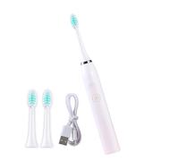 Brosse à dents électrique avec autonomie de batterie de 180 jours, voyage Rechargeable par USB avec 3 têtes de brosse alimentées par ultrasons électriques