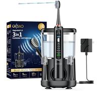 Brosse à dents électrique avec hydropulseur combiné, brosse à dents sonique 3 en 1 et hydropulseur dentaire pour le nettoyage des dents, soins des gencives, appareils dentaires, ponts, adultes, 5