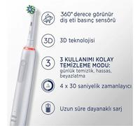 Oral-B Pro Series 3, Brosse À Dents Électrique, Édition Spéciale, Contrôle De La Pression Sur Les Gencives, 3 Modes De Nettoyage, 1 Manche Blanc, 1 Brossette Ronde De Rechange, 1 Étui De Voyage
