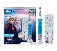 Brosse à dents électrique Braun Oral-B Pro Kids La Reine Des Neiges avec étui de voyage Bleu clair Bleu clair G