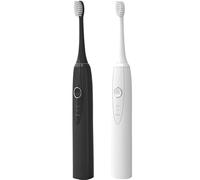 Brosse à dents électrique de nouvelle génération avec technologie double action (oscillation et vibration), tête de brosse douce pour les dents en TPE de qualité alimentaire et poils scientifiquement