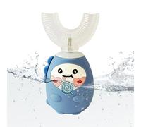 Brosse à dents électrique en forme de U - 4,17 cm en silicone | Brosse à dents pleine bouche - avec minuterie et 3 modes | Nettoyeur de dents rechargeable - pour voyage, voyage, voyage, dortoir, hôtel